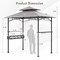 8x5 Ft Outdoor Grill Gazebo with Shelves, Hooks & Storage Basket